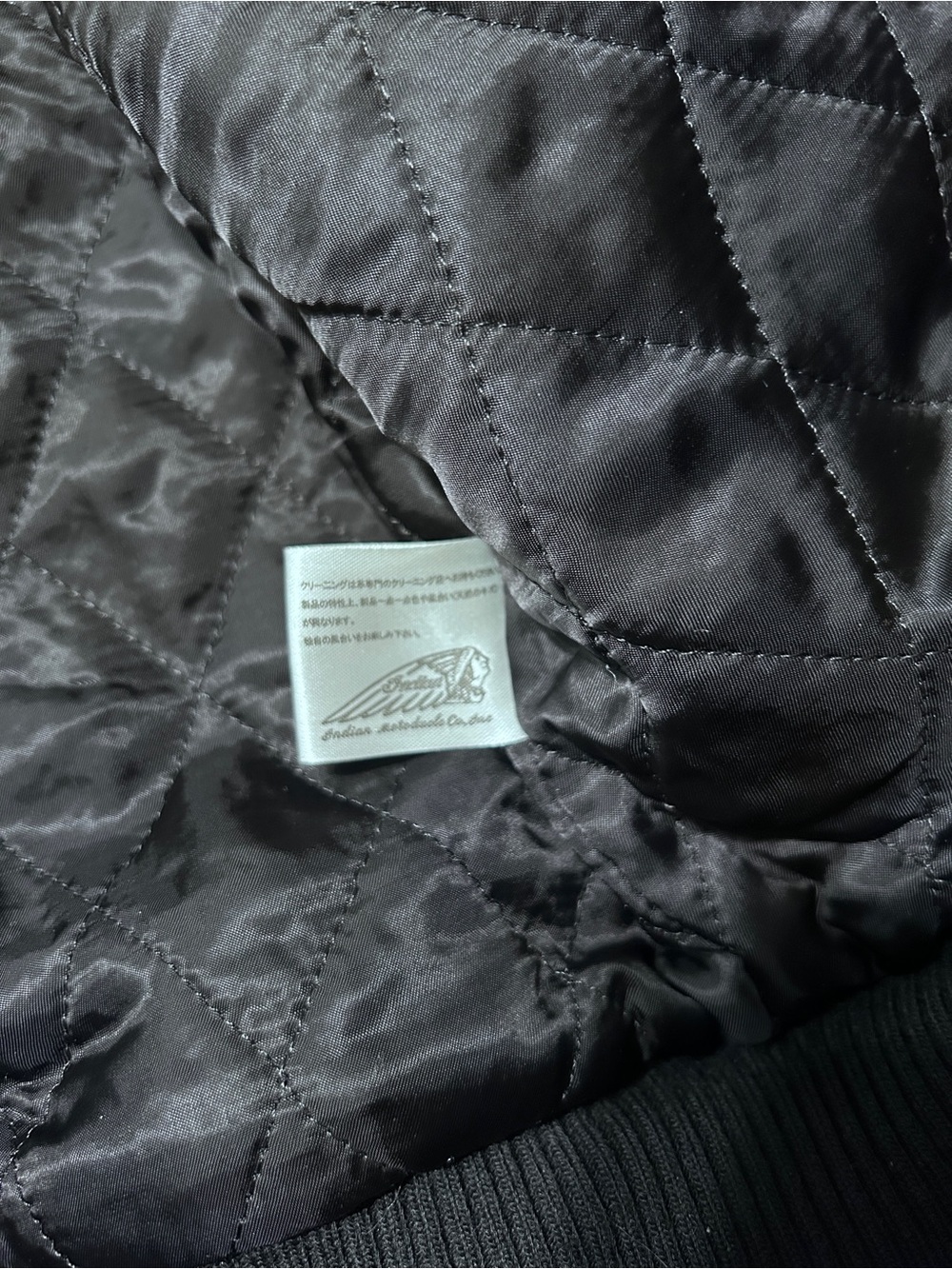 Vintage Indian Motorcycle Leather Sleeve Varsity Bomber Jacket Black L Patches - Picture 7 of 16